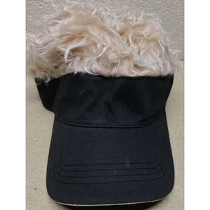 Fashion Men Baseball Golf Hat Cap Sun Visor Wig Hat With Fake Flair Hair Outdoor